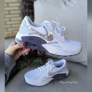 Nike Air Max Excee Womens Purple Sneakers Shoes Made with Swarovski Crystals